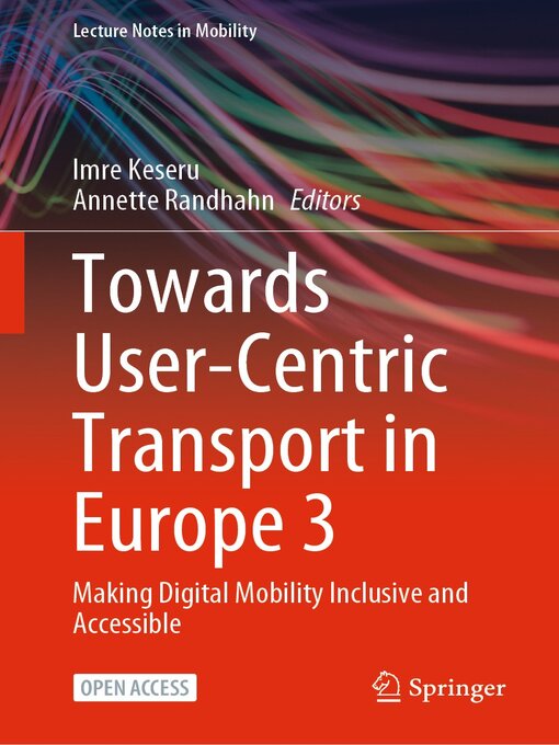 Title details for Towards User-Centric Transport in Europe 3 by Imre Keseru - Wait list